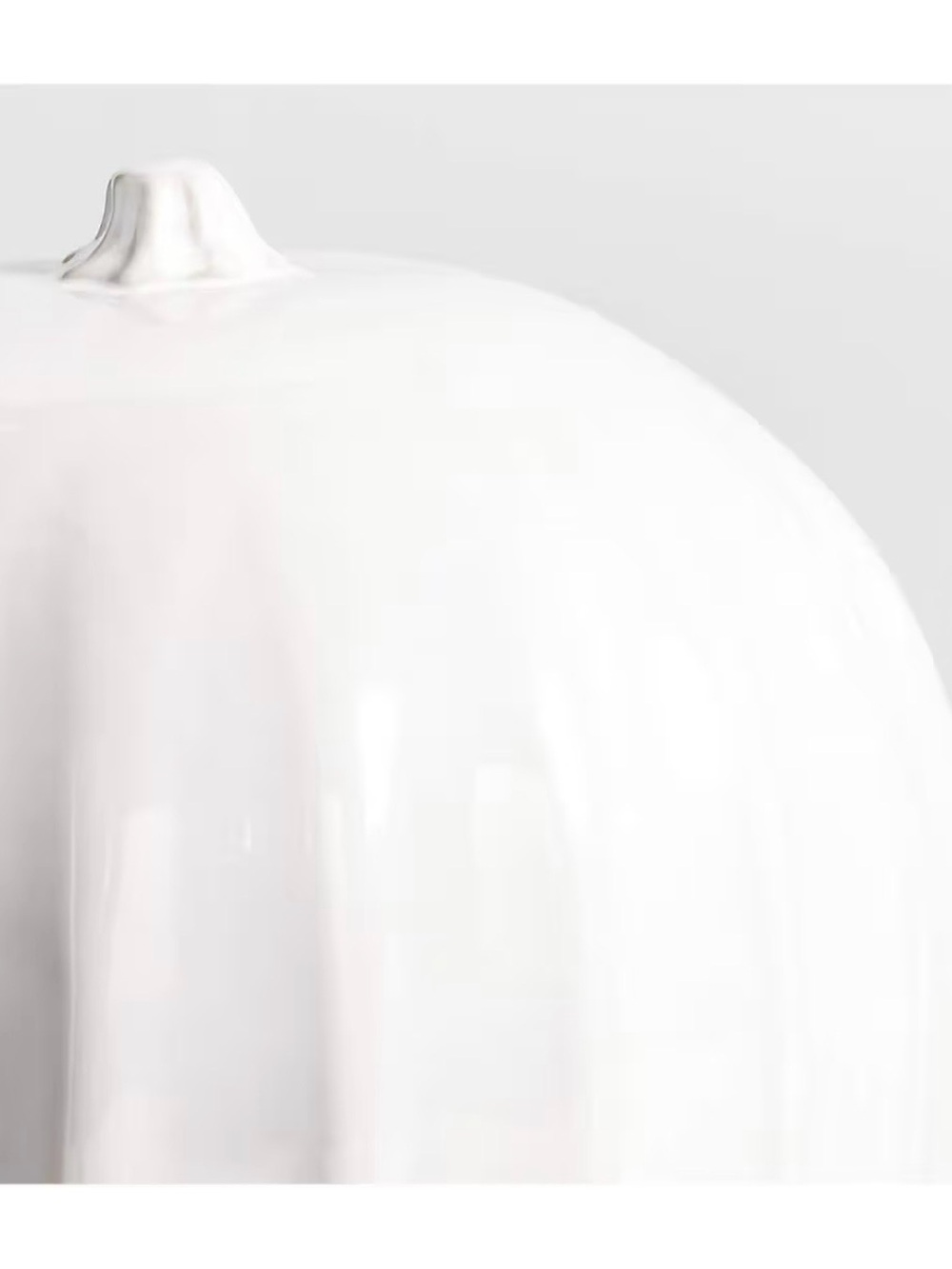 New! Crate&Barrel Glossy White Ceramic Pumpkin Accent LARGE - Picture 2 of 7